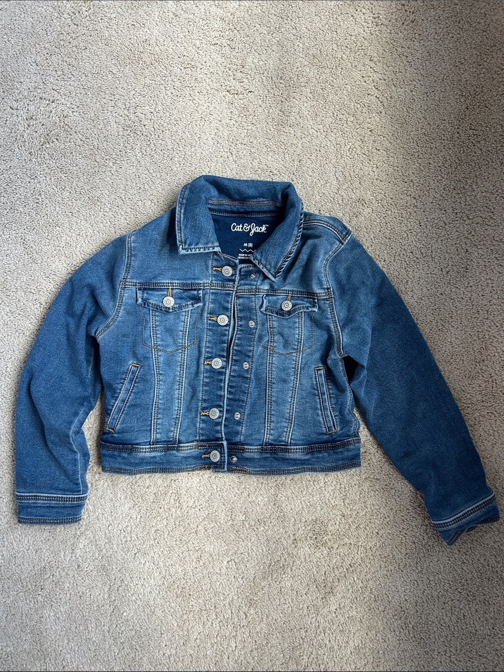 Cat & Jack Blue Denim Jacket, M (8)